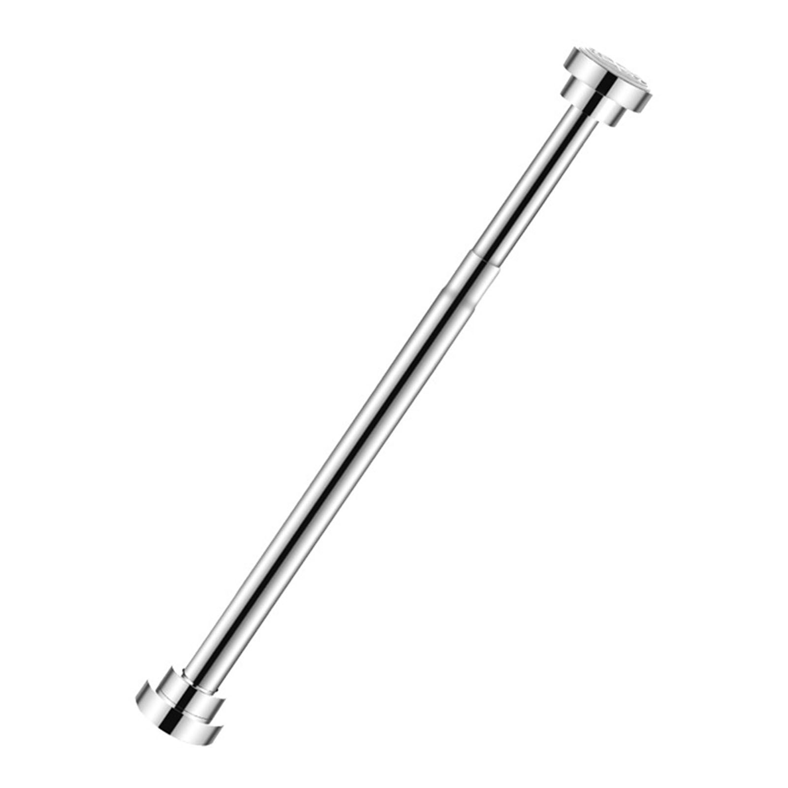 Adjustable Closet Rod Stainless Steel Punch Free Retractable Clothes Drying Rod for Bathroom Bedroom Closet 22 Tubes 40‑55cm