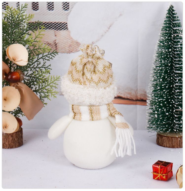 White Snowman Plush Doll, Holiday Gift — image 5