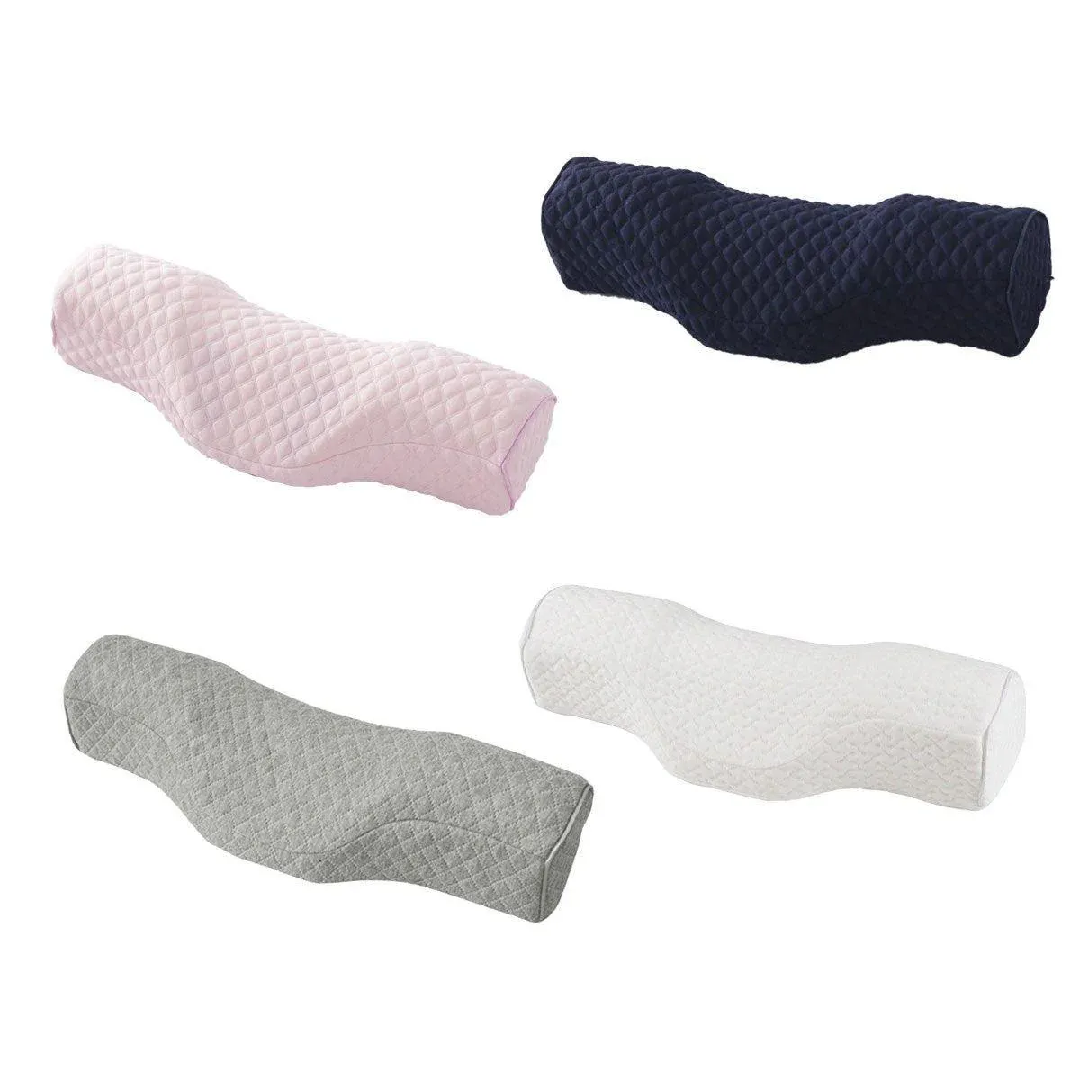 Orthopedic Memory Foam Cervical Neck Pillow for Sleep Support Slow Rebound - Pink — image 3