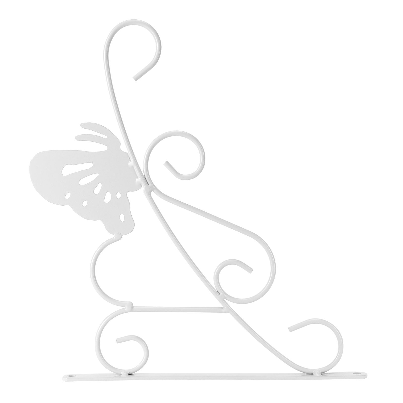 Flower Pot Hanging Hook European Style Wrought Iron Plants Hanger for Garden Patio Balcony White — image 3