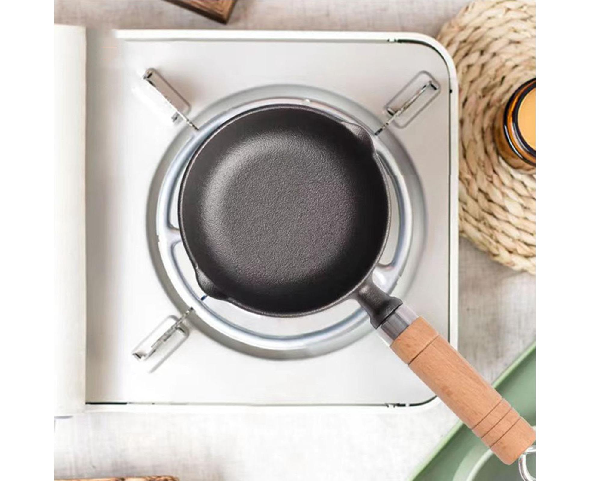 Cast Iron Pot, Even Heating Multifunctional Non-Stick Stir Fry Pan, 11 x 4cm — image 5