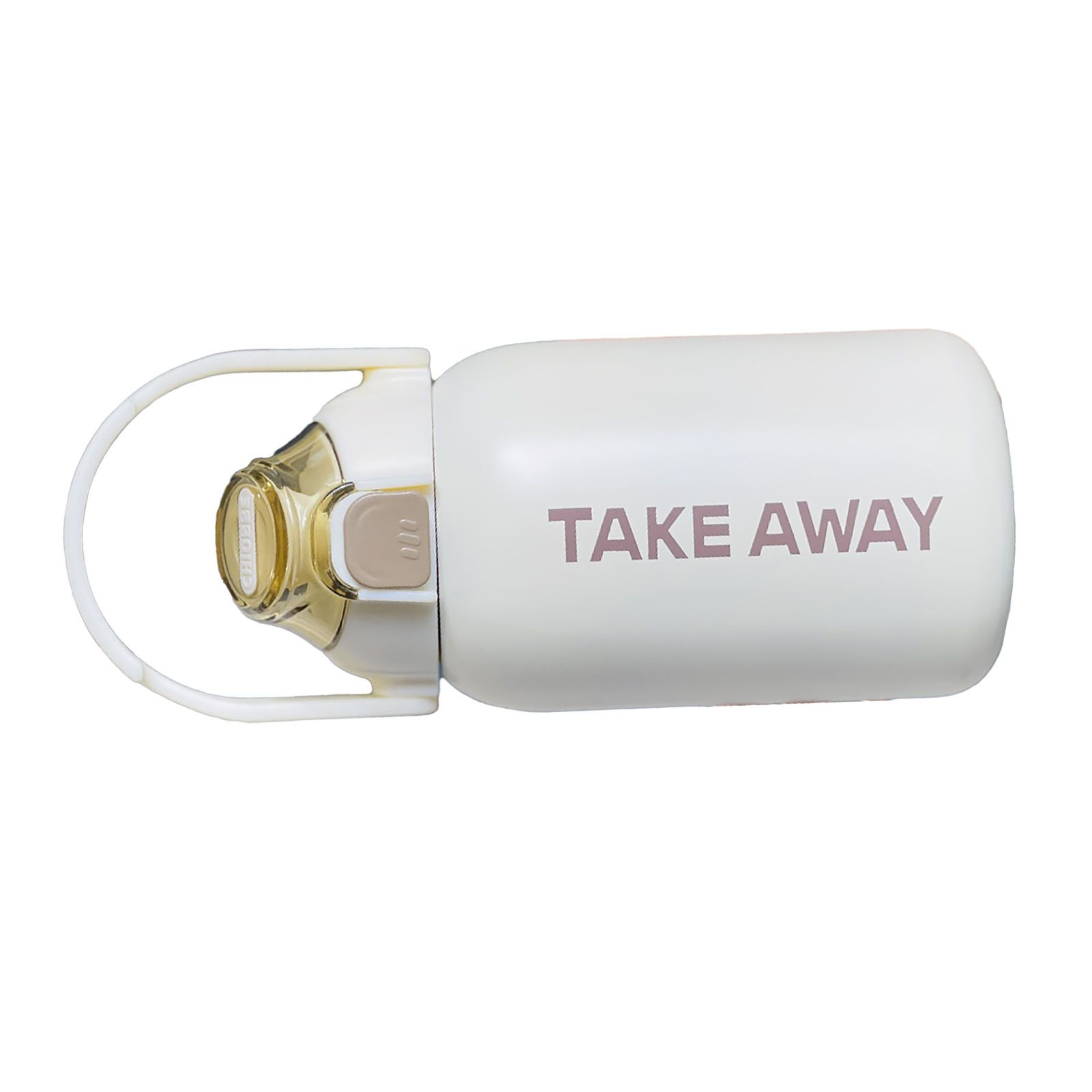 850ml Insulated Water Bottle Large Capacity with Bounce Cap Straw Winter Insulated Cup for Outdoor Beige — image 3