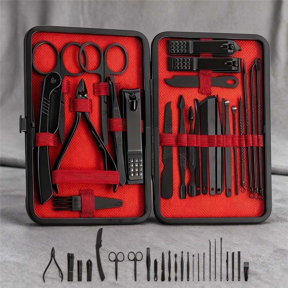 Nail Clippers Sets High Precisio Stainless Steel Nail Cutter Pedicure Kit Nail File Sharp Nail Scissors and Clipper Manicure Pedicure Kit Fingernails — image 2