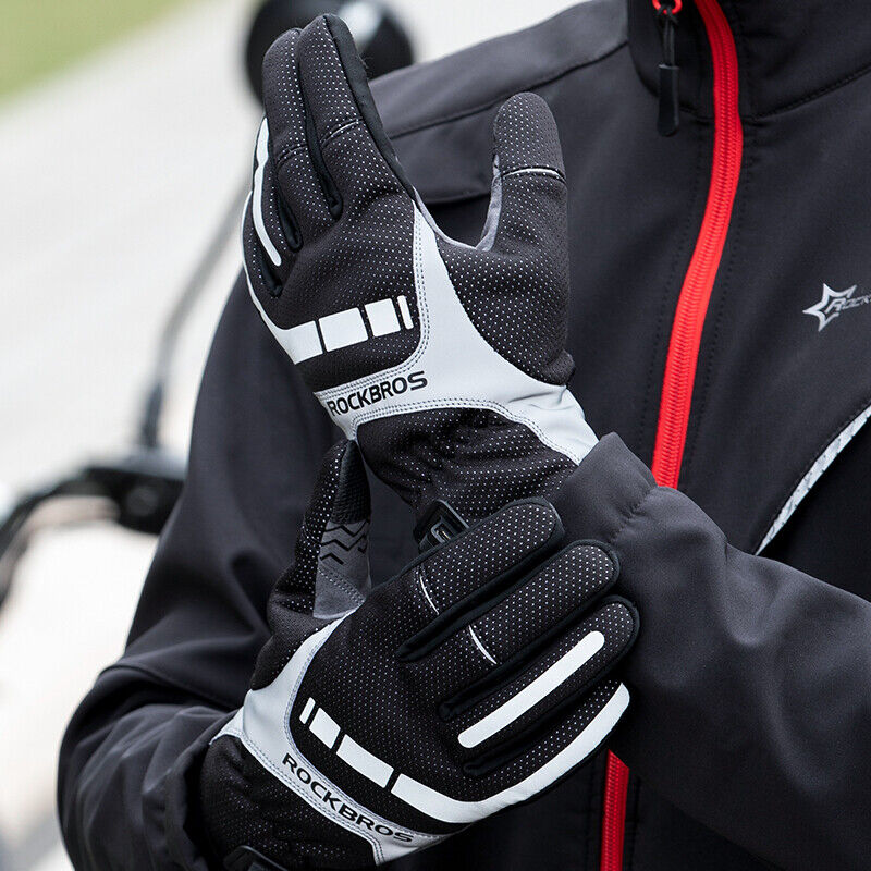 MTB Heated Gloves Large for Mountain Road Bike Breathable Winter Autumn Cycling Camping Running Outdoor Sport Rockbros โ image 6
