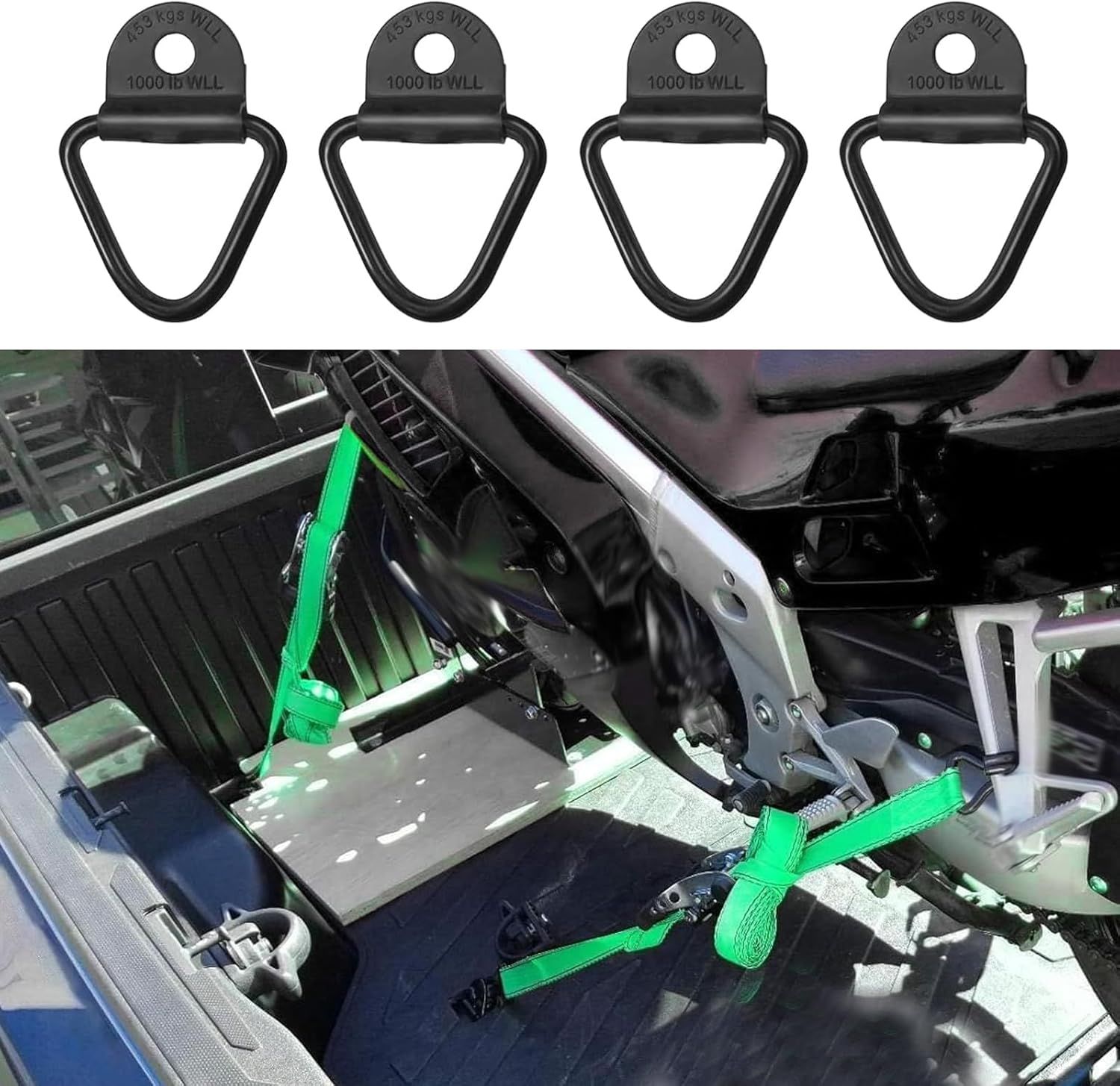 4 PCS Cargo Tie Down Anchors, Heavy Duty V-Shaped Trunk Hook, Multi-Function Anti-Rust Secure Anchor, Universal Embedded Installation Accessory for Off-Roads โ image 6