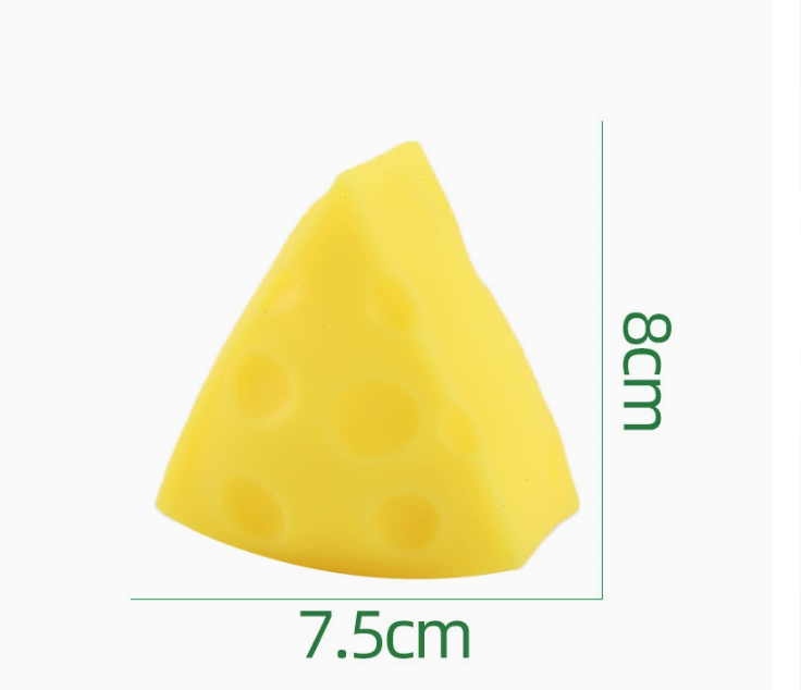 Squeeze Stress Relief Toy 3-Pack - Triangle Cheese Shape Slow Rebound Squishy Toy for Anxiety Relief - Soft PU Foam Decompression Toy (3-Pack) — image 2