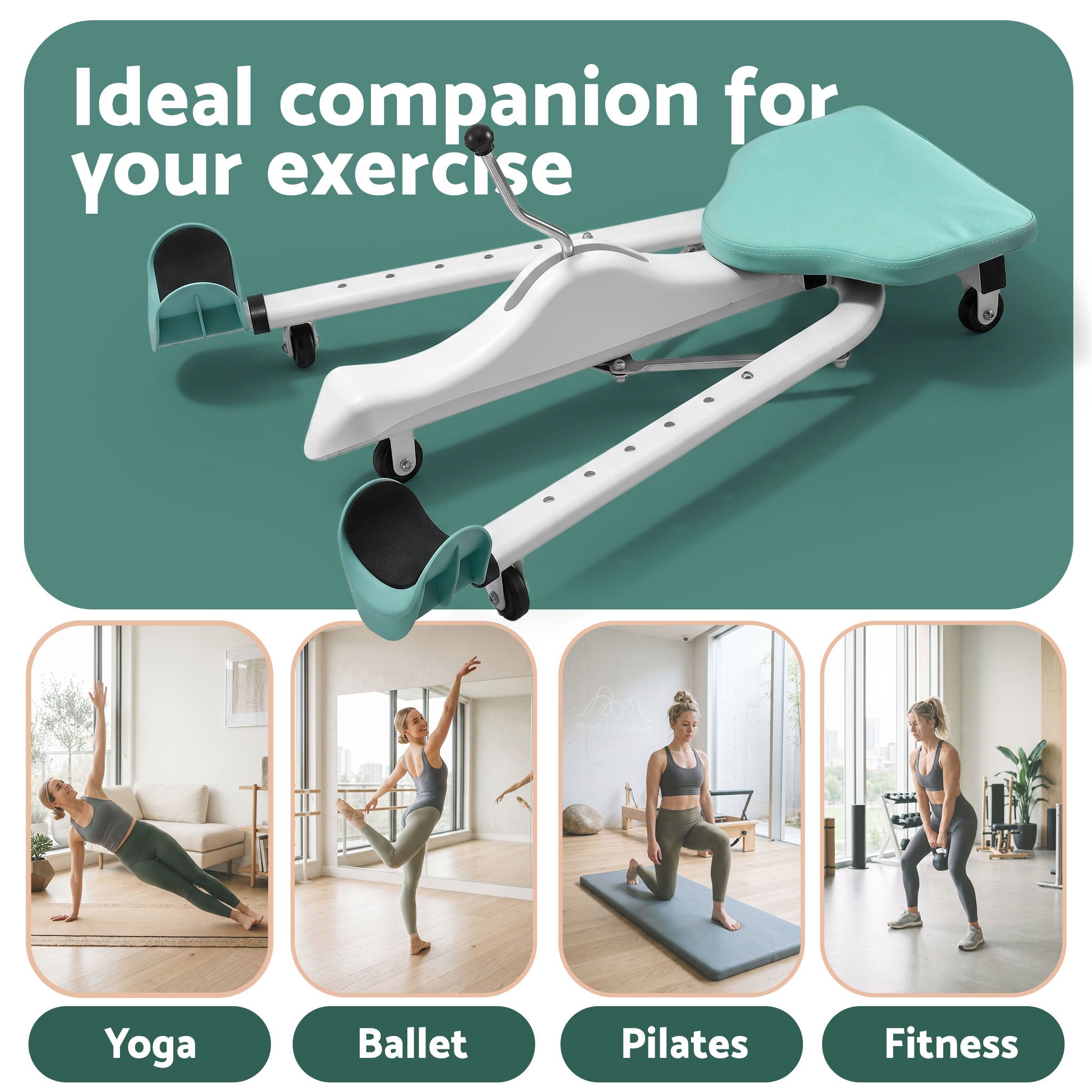 Everfit Leg Stretcher Machine Foldable 180 degree Adjustable Split Machine Green — image 5