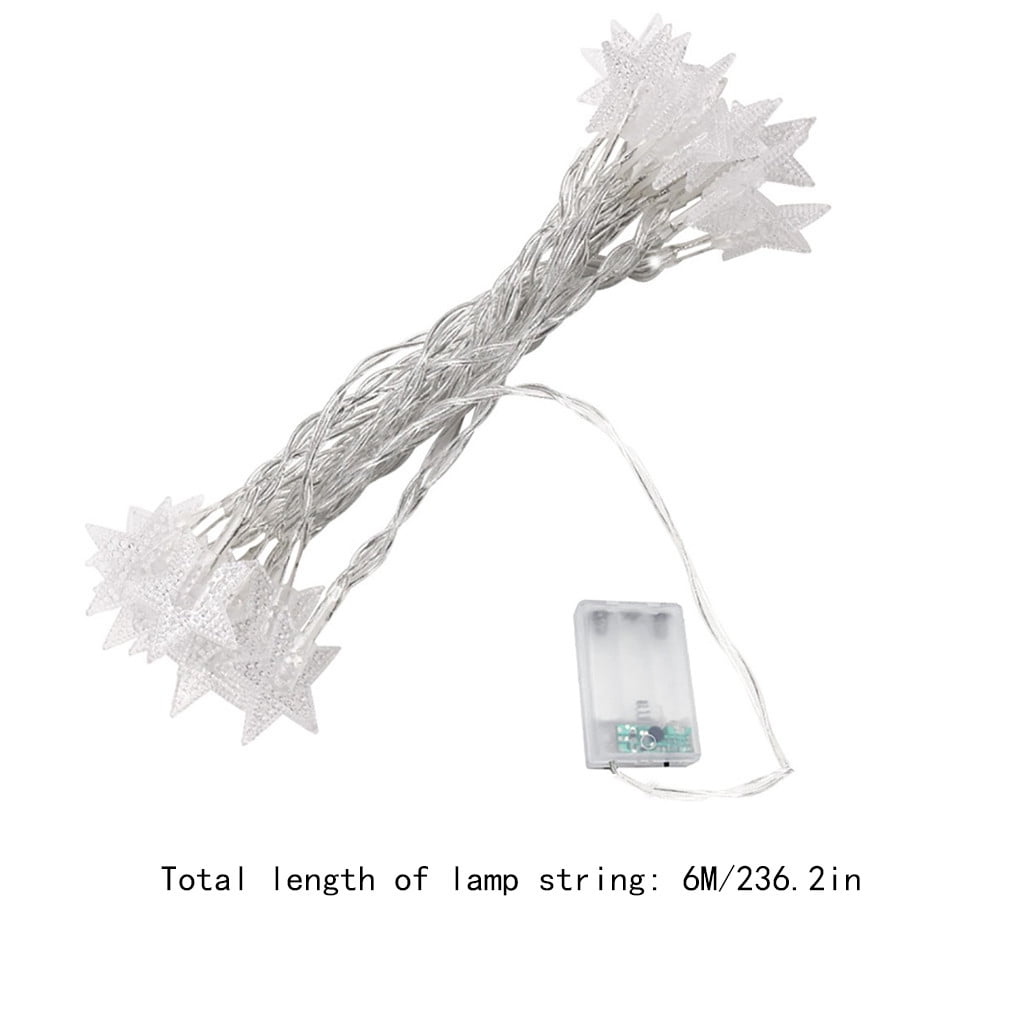Star String Lights, 20 FT 40 LED Battery Operated Twinkle Lights Warm White Cute Hanging Star Fairy Light for Bedroom Room Office Home Indoor Outdoor Eid Xmas — image 2
