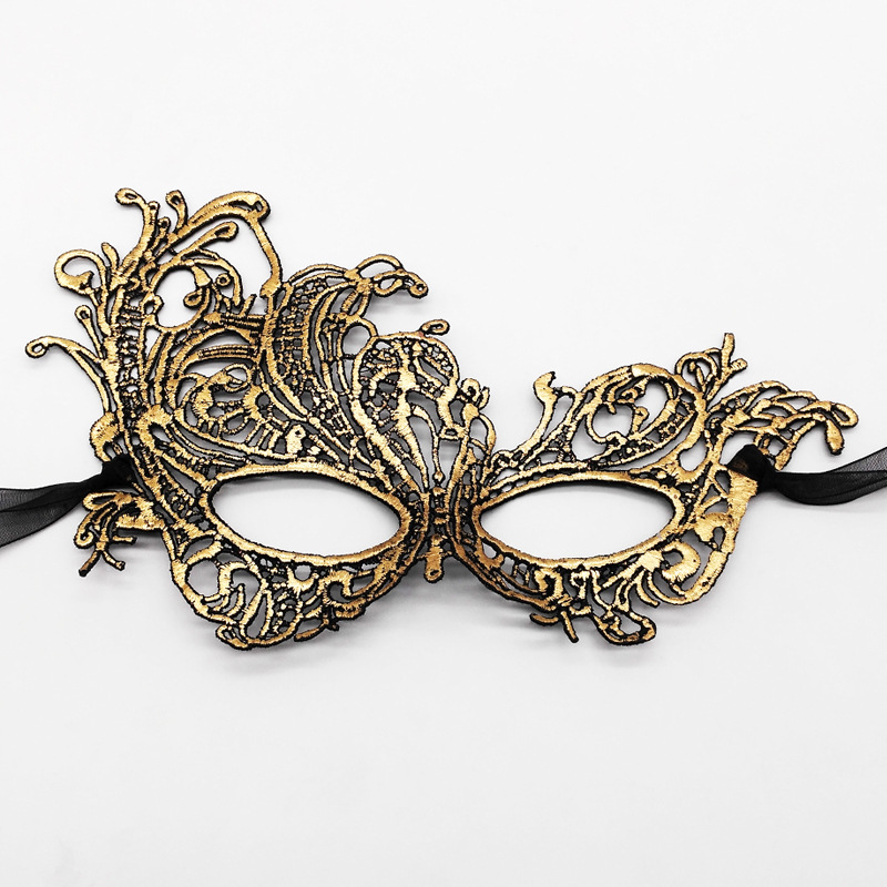 Venetian Masquerade Mask for Women Elegant Lace Halloween Mardi Gras Party Gold Silver Black โ image 5