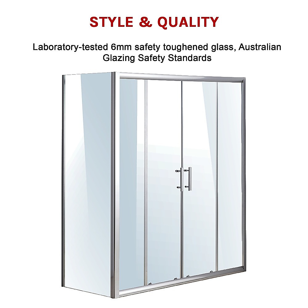 1700 X 700 Sliding Door Safety Glass Shower Screen By Della Francesca โ image 5