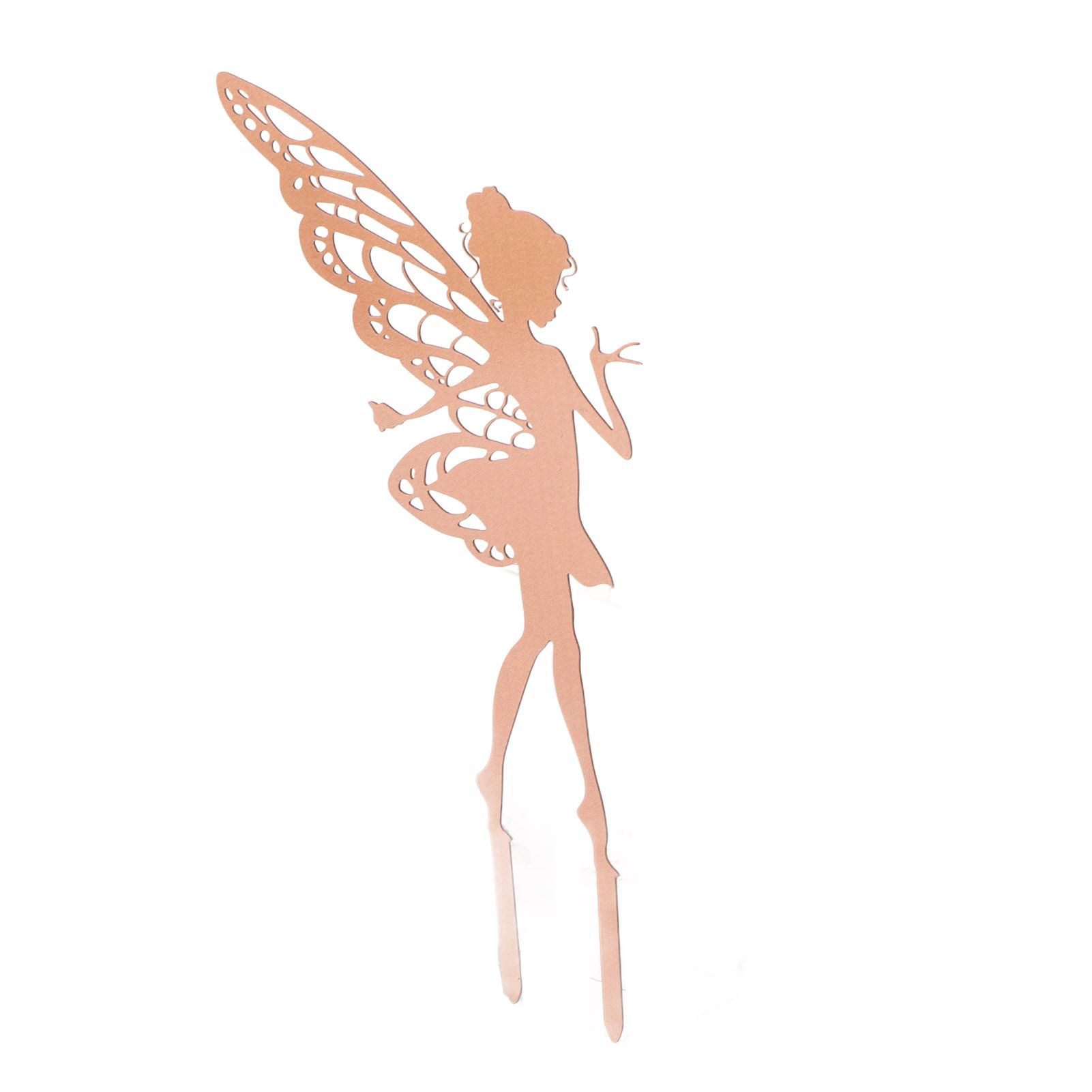 Outdoor Garden Patio Ornaments Flower Fairy Goblin Silhouette Metal Iron Crafts Elf Decoration — image 2
