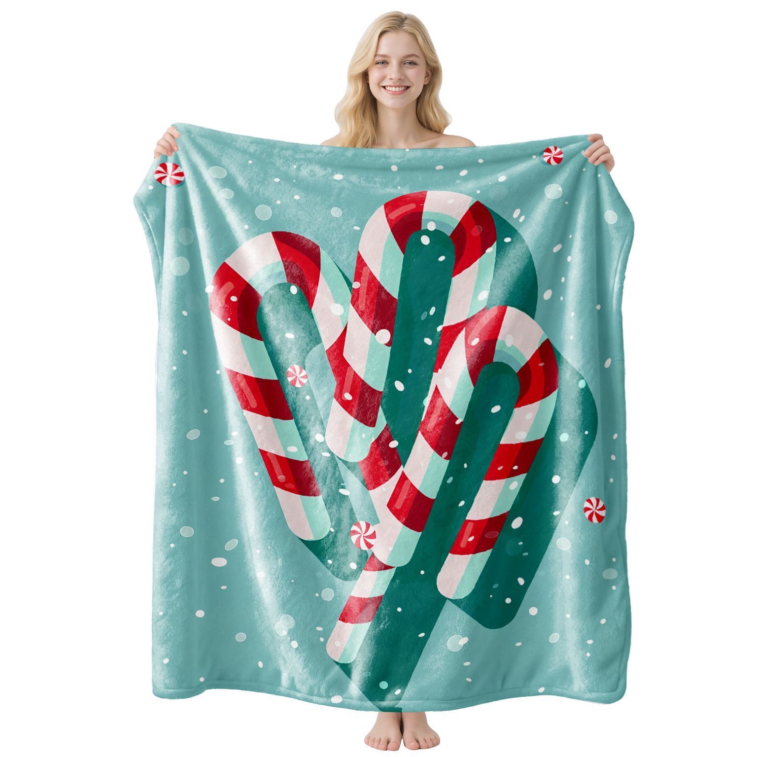 Versatile Warm Flannel Air‑Condition Throw, Home Leisure Blanket, Practical Present For Christmas & Halloween Celebration Occasion, Style FLR‑187, Size XL