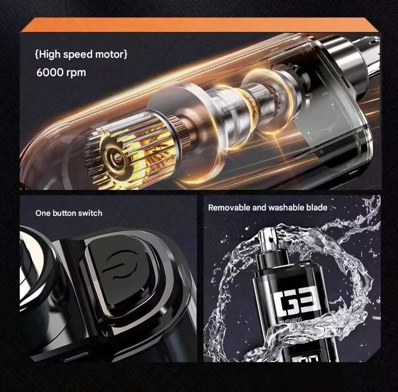 Black Painless Electric Nose & Ear Hair Trimmer - USB-C Rechargeable Grooming Tool with LED Battery Display for Men and Women โ image 2