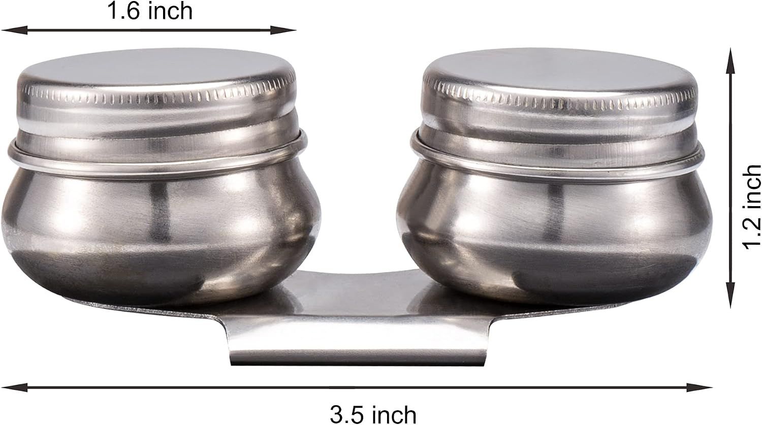 Stainless Steel Double Palette Cup with Screw Cap for Oil Paint — image 6