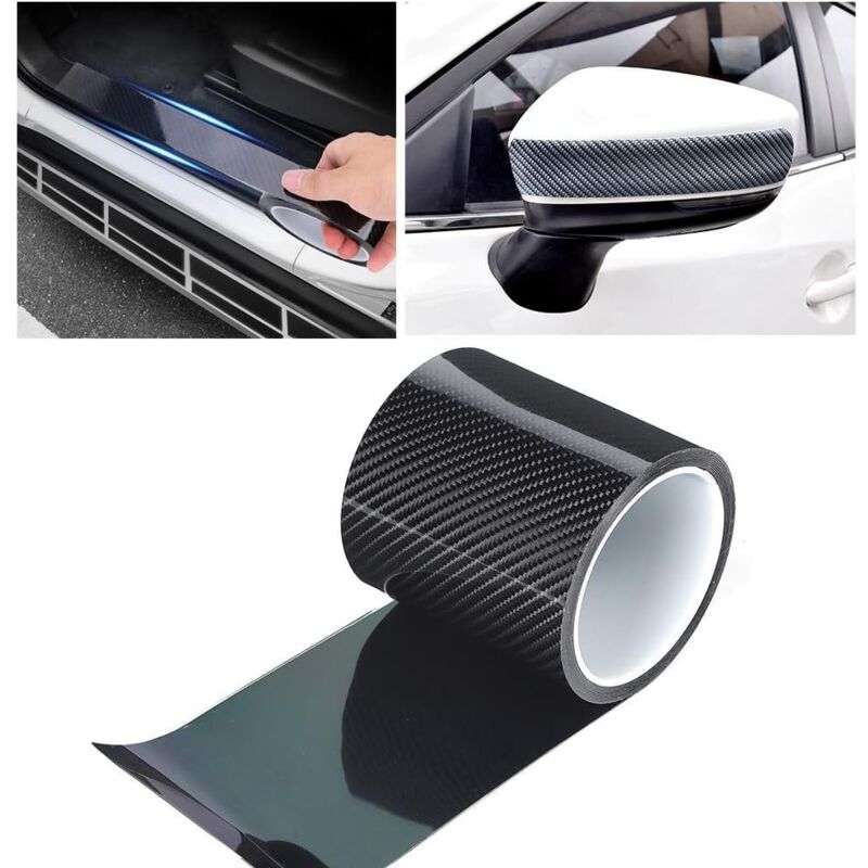 Anti-Scratch Carbon Fiber Strips Carbon Fiber Protective Film Dry Carbon Fiber Detailing Vinyl Wrap Strip Car Door Edge — image 3