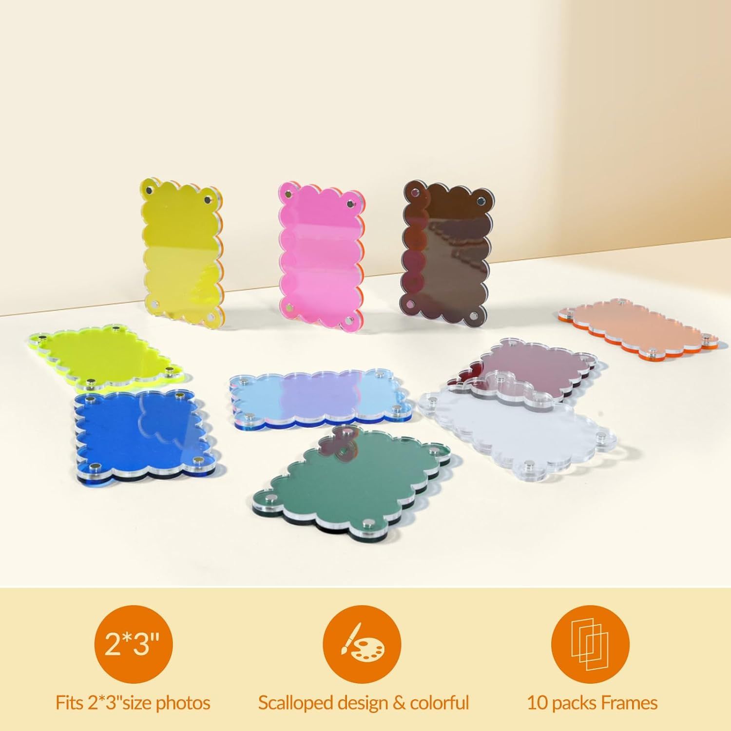 12 Piece Acrylic Magnetic Photo Frames for Refrigerator, 6 x 9 cm โ image 2
