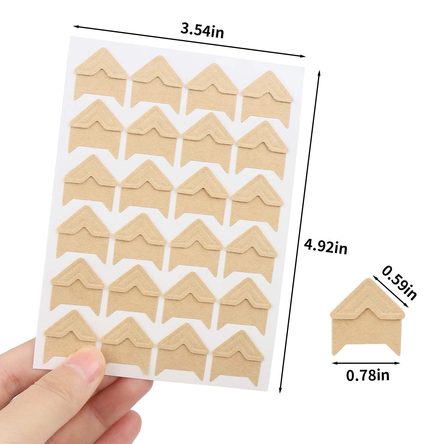 12 Sheets/288 PCS Photo Corner Stickers, Self-Adhesive Photo Mounting Corners for Scrapbooking Photo Album Diary DIY Craft Paper