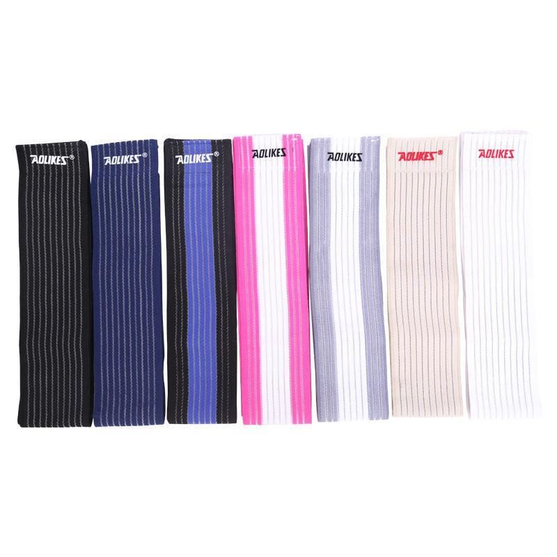 Sports Gym Bandage Wrap Compression Strap Wrist Knee Leg Ankle Elbow Band 180Cm - White+Grey โ image 3