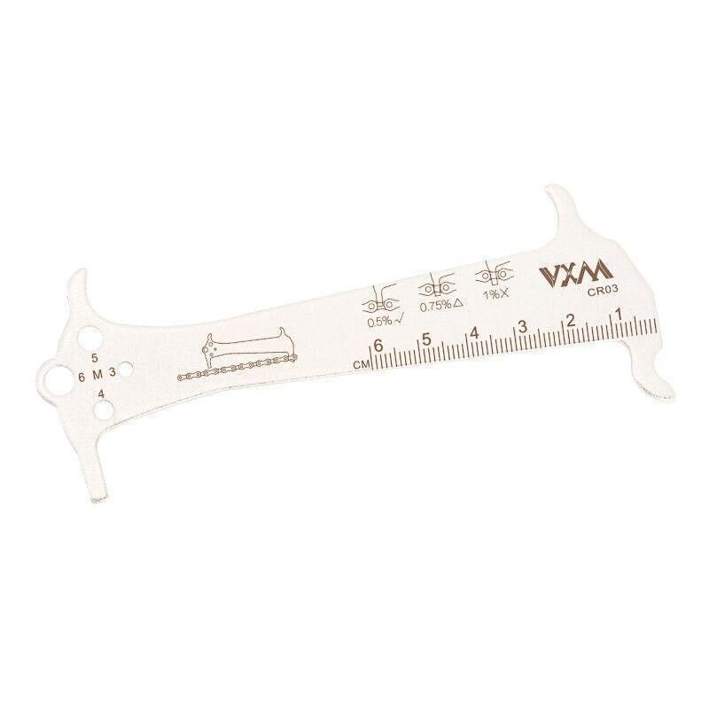 3 in 1 Bike Chain Wear Indicator Chain Hook Bolt Gauge Ruler Tool Stainless Steel — image 2