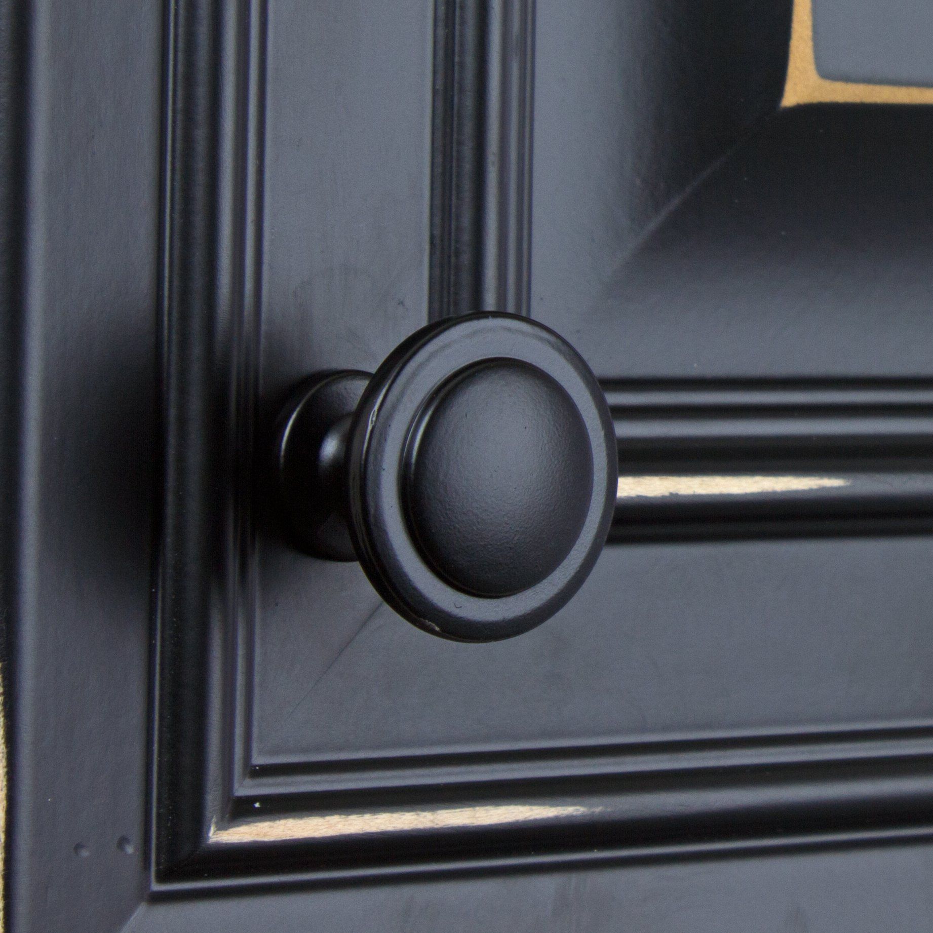 Brushed wardrobe door handle simple and versatile circular small handle stainless steel single hole metal mushroom head handle — image 5