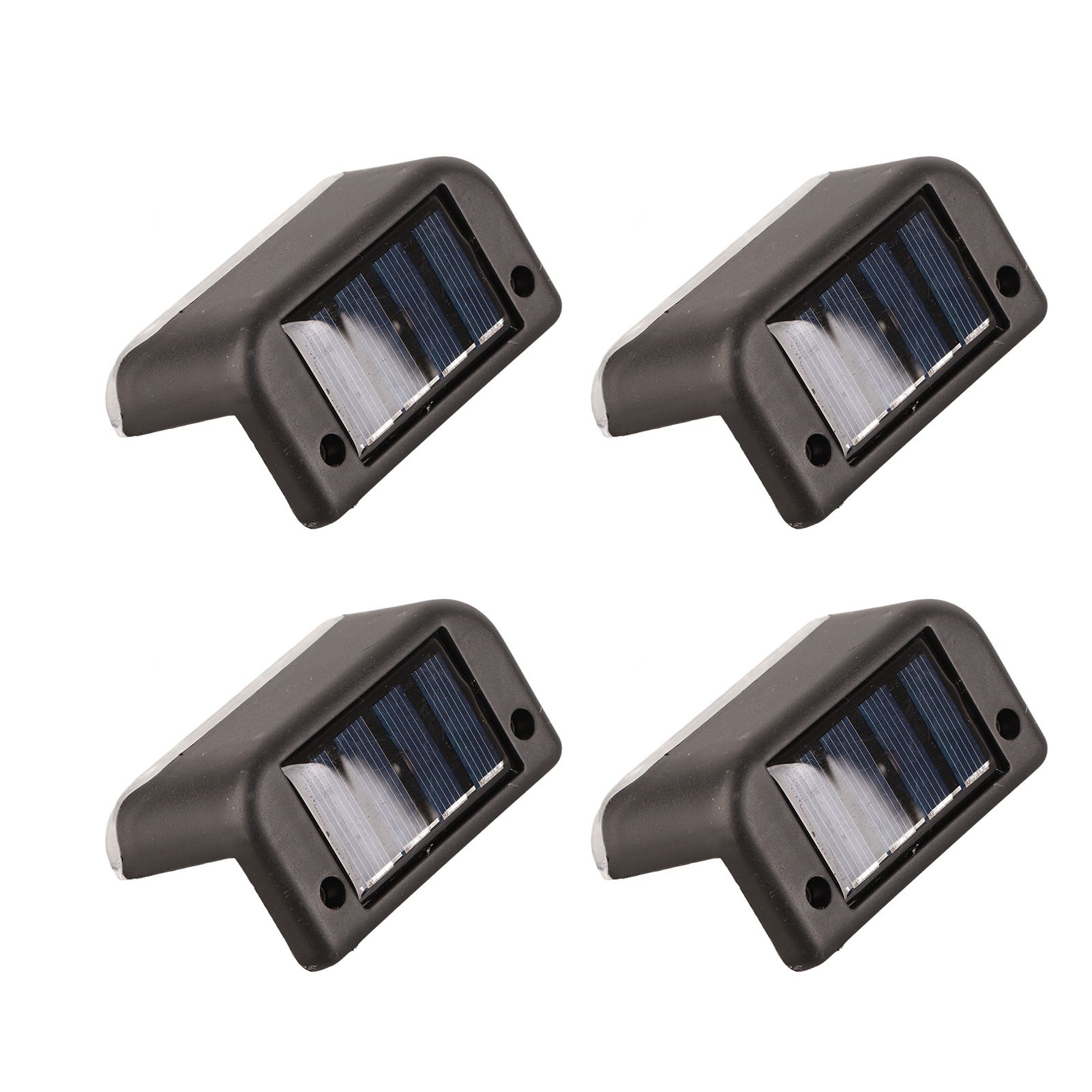 4 Pcs Solar Step Light White Lighting Waterproof High Strength Solar LED Deck Light Outdoor Stair Lamp — image 3