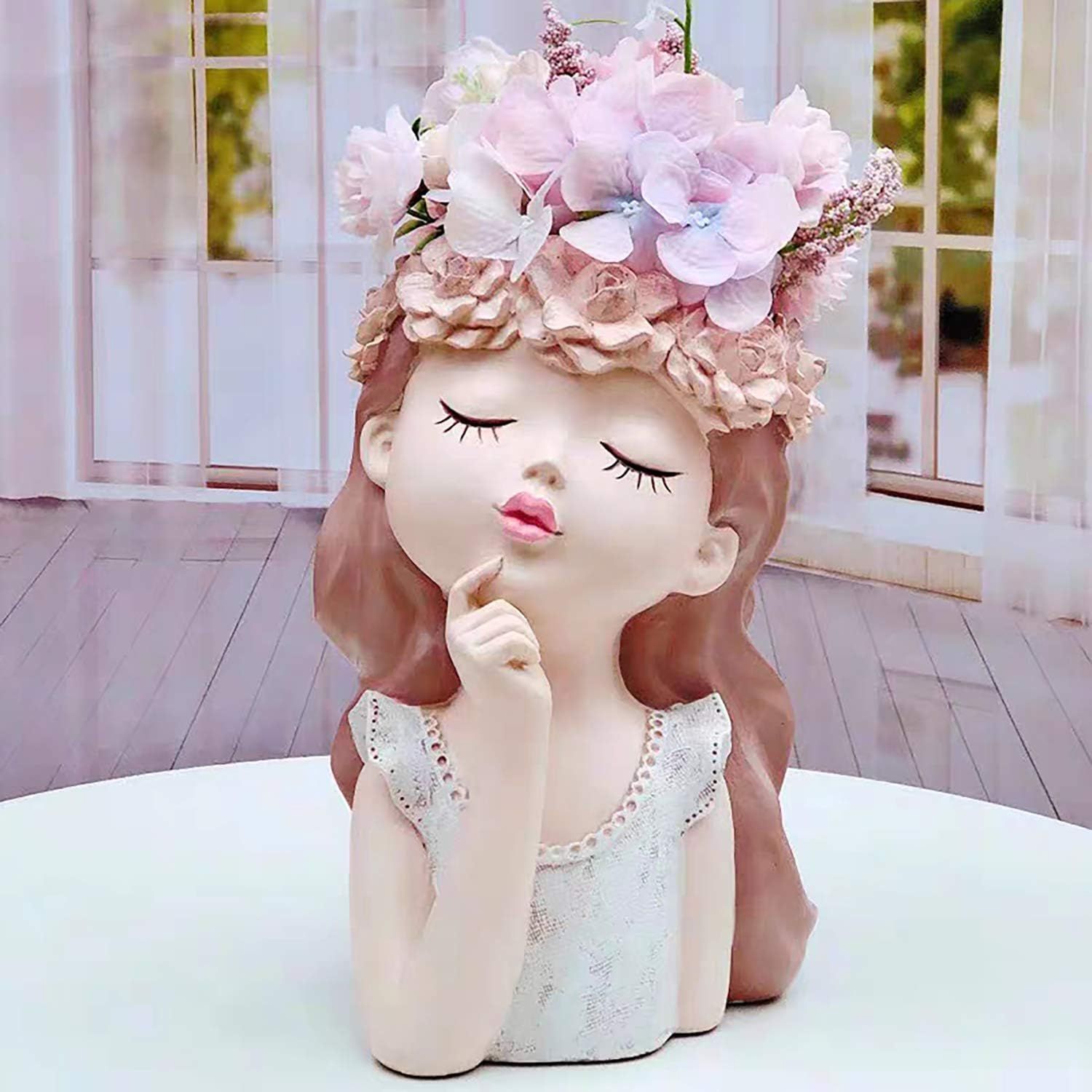 Head Planter Succulent Pots Face Flower Pot Cute Resin Cactus Planters with Drainage Creative Decorations, Gift โ image 3