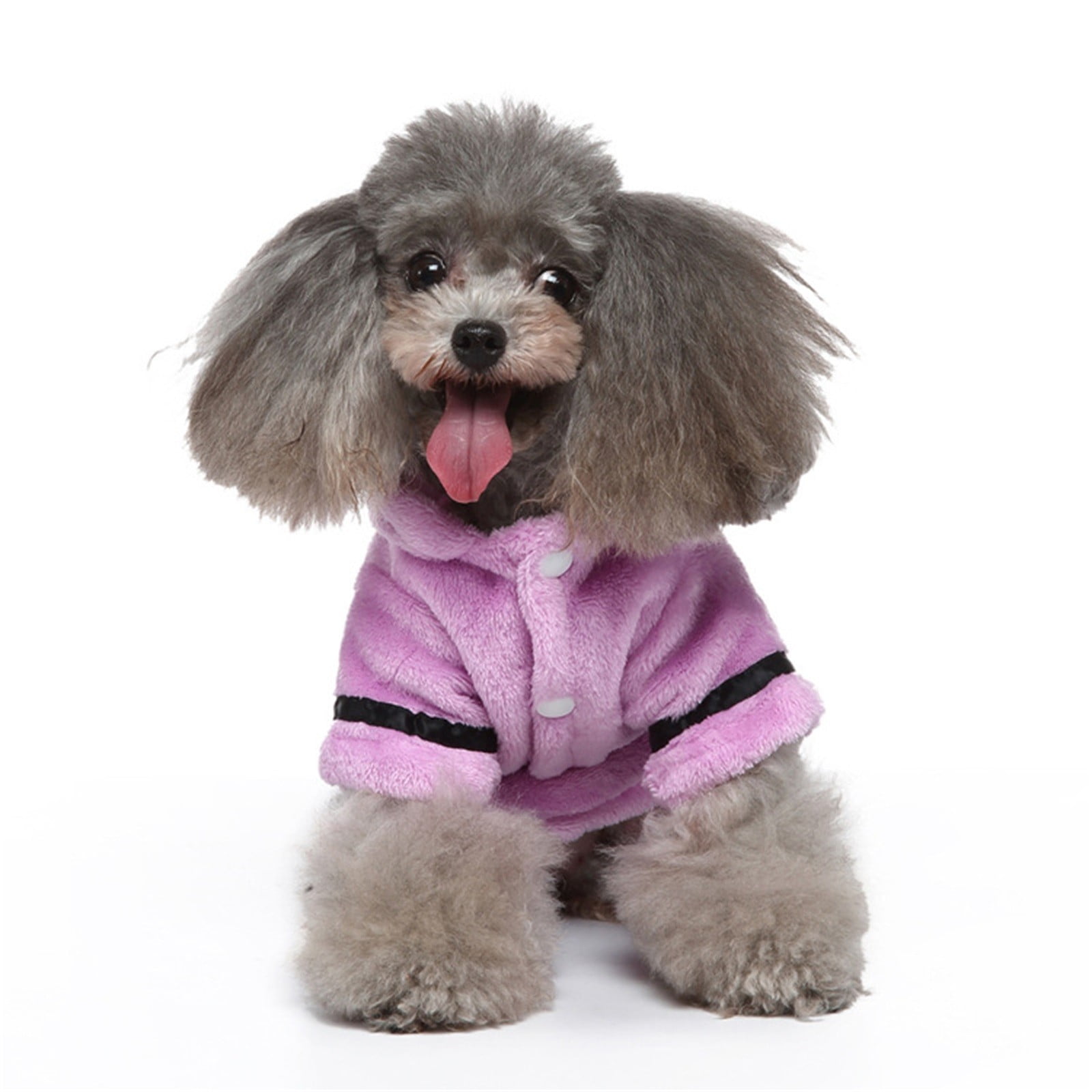 Pet Bathrobes, Pajamas ! Dog Cat Bathrobe Pet Clothes Hotel Bath Towel Pet Bathrobe Nightgown Pajamas (Army Green, L) M Purple — image 5