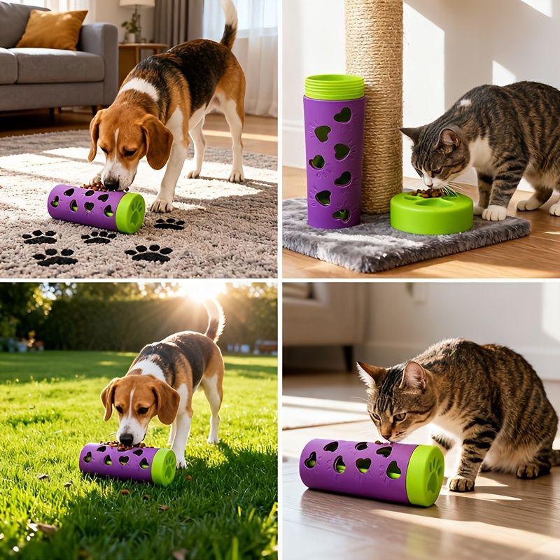 New removable pet slow-food drool toy | chewable snack roller that consumes energy and relieves boredom, suitable for small and medium-sized cats and dogs
