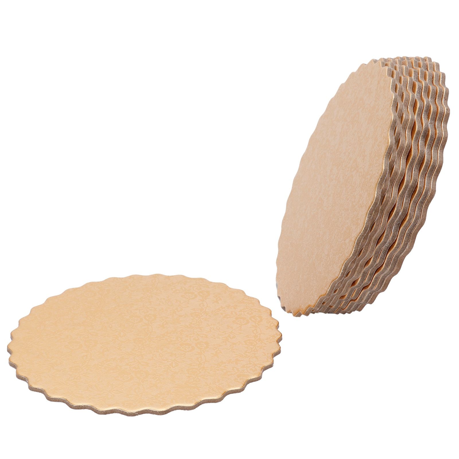 10PCS Double Sided Pattern Round Cake Boards Reusable Cake Trays for Wedding Birthday Party(12 pouces ) β image 6