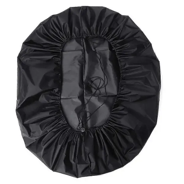 1 Piece Round Grill Cover, Waterproof Dustproof Outdoor Fire Pit and BBQ Protector for Patio and Garden Use, Black, 112 cm — image 3