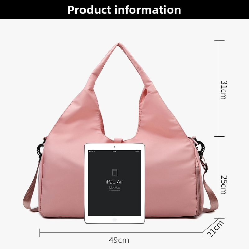 Black Women Large Capacity Yoga Gym Bag with Shoe Compartment and Mat Strap Water Resistant Travel Duffel Lightweight Tote for Fitness and Weekend Trips โ image 6