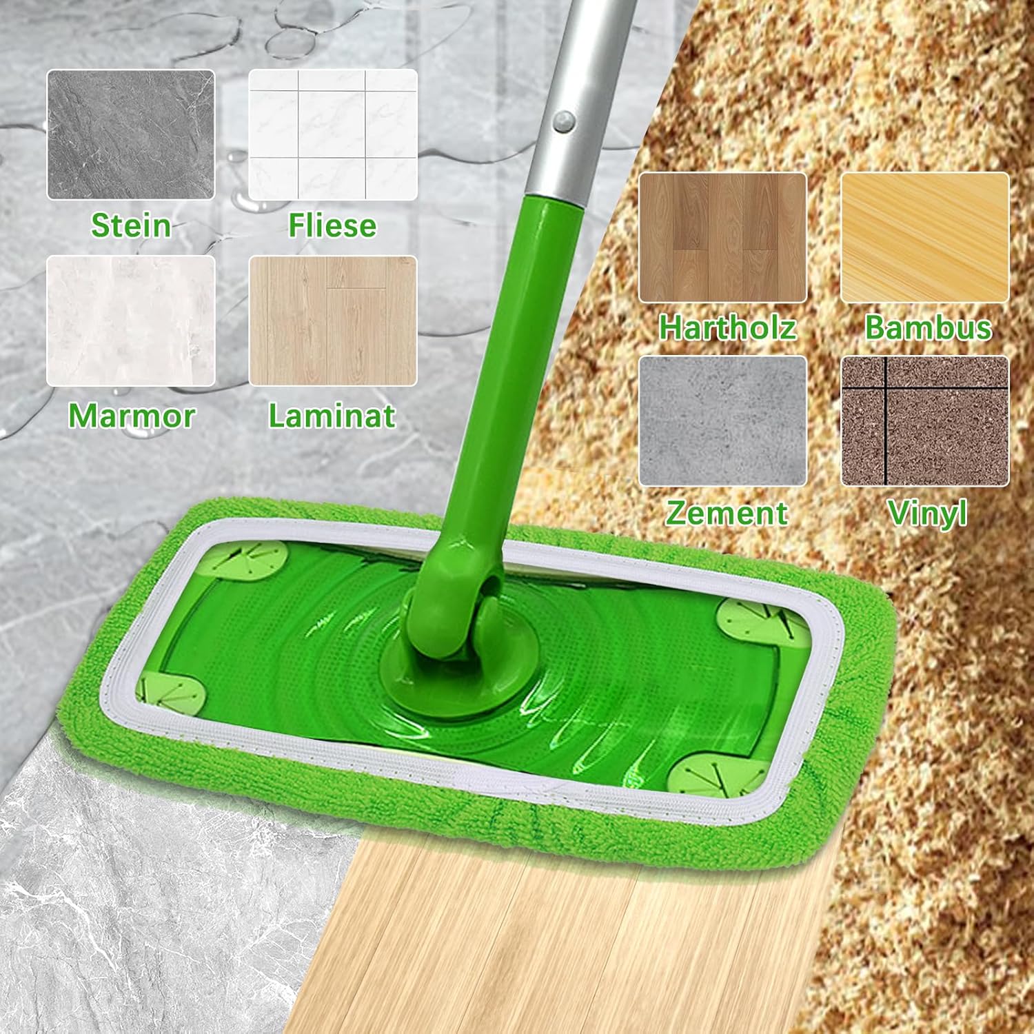 8Pcs Reusable Mop Pads Compatible with Swiffer Sweeper Mop, Dry Sweeping Cloths, Washable Microfiber Wet Mop Pads Refill for Household Cleaning โ image 4