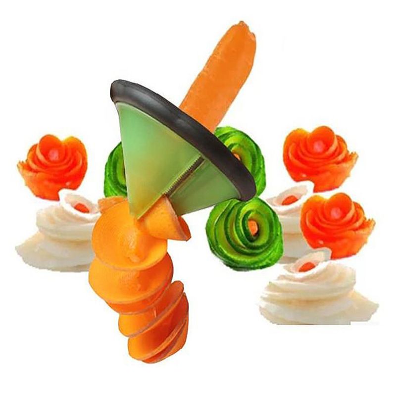 2 in 1 Spiral Funnel Flower Roller - Carrot Grater and Flower Rollers, Carrot Cookie Cutter, Kitchen Gadgets — image 3