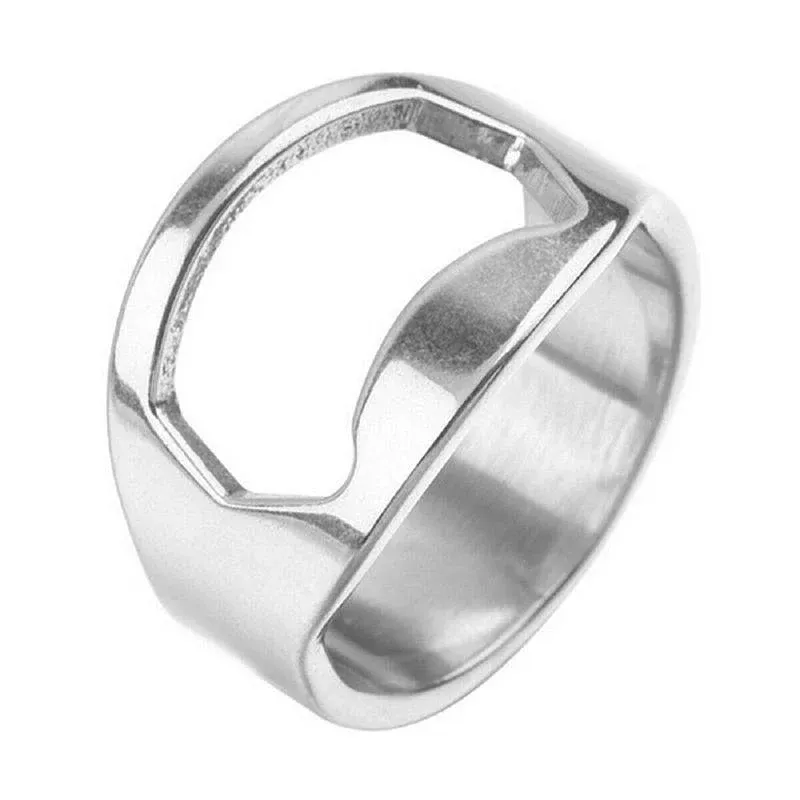 Stainless Steel Bottle Opener Ring 22mm Tool for Beer Cap Removal and Gifts — image 2