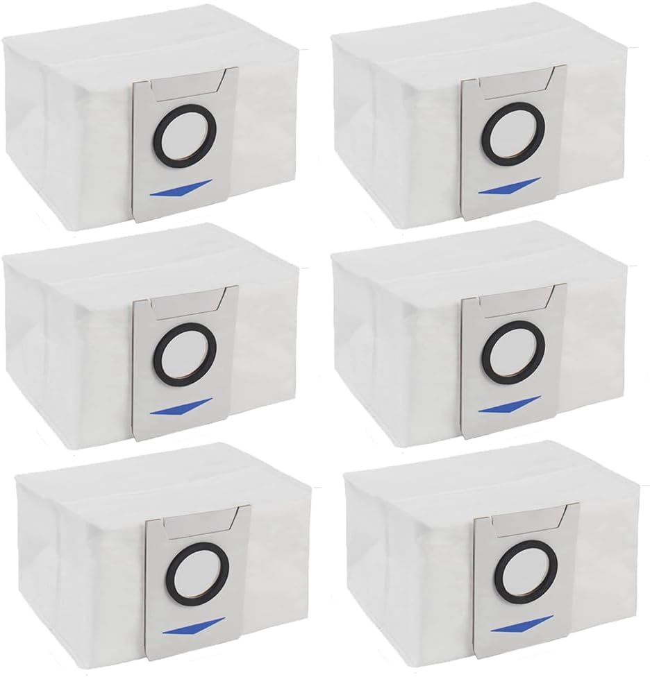 Dust Bags Spare Part for Ecovacs Deebot X1 Plus T10 Plus Robot Vacuum Cleaner Replacement Dust Garbage Bag Accessories (6 Pcs)