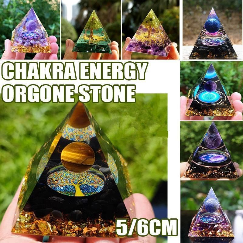 Amethyst Crystal Sphere Orgonite Pyramidamp Obsidians - Black Brown(60mmx60mm) — image 2