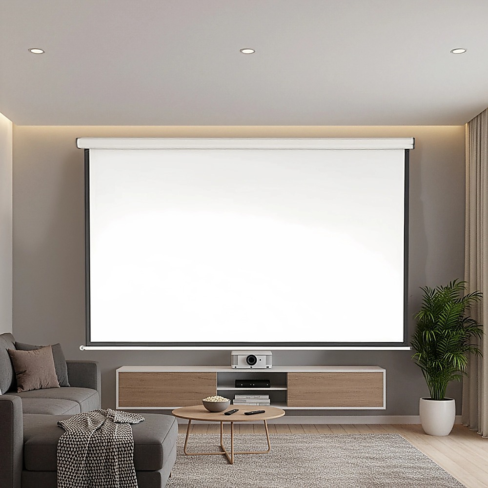 100" Electric Motorised Projector Screen TV +Remote — image 2