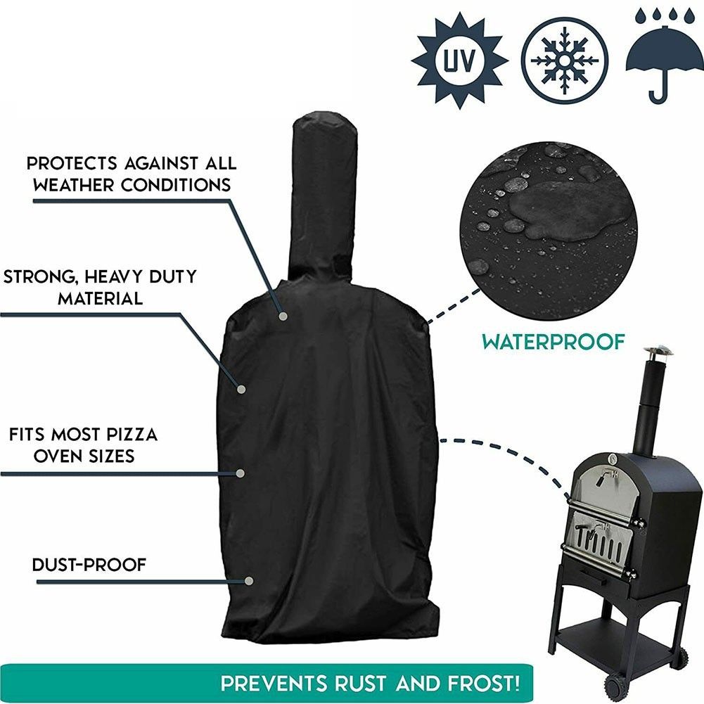 Oven Cover, Outdoor Waterproof Protective Cover Heavy Duty Oxford Charcoal Fired Bread Oven BBQ Smoker Grill — image 3