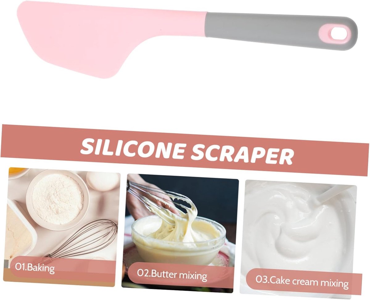 2-piece silicone cake scraper - non-stick baking tool - easy to clean and store - essential kitchen tool set — image 5