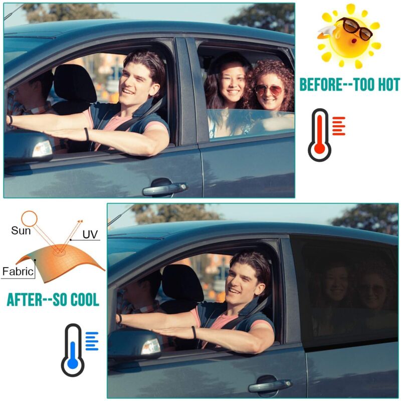 Baby Car Sun Shade, 2 Pieces Car Sun Sock By Blocking Uv Rays By Protecting Car Sun From Children And Pets (Black) (Xl) — image 3
