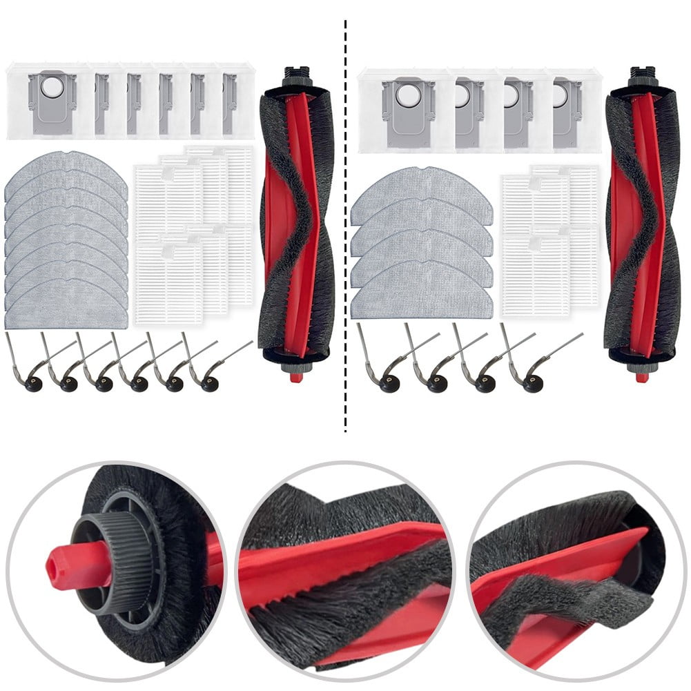 Vacuum Parts Kit, 1 Main Brush, 8 Mop Pads, 6 Filters, 8 Dust Bags and 6 Side Brushes for Roborock Q7 M5+ and Q7 TF+ — image 4