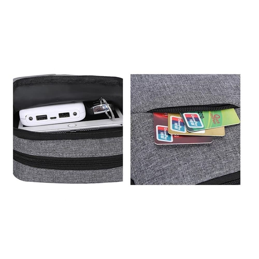 Waterproof Multifunctional Shoulder Bag with Two Compartments, 16x23x9cm, Blue — image 5