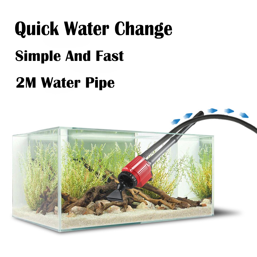 Aquarium Electric Siphon Pump Vacuum Cleaner Fish Tank Clean Water Change Gravel โ image 3