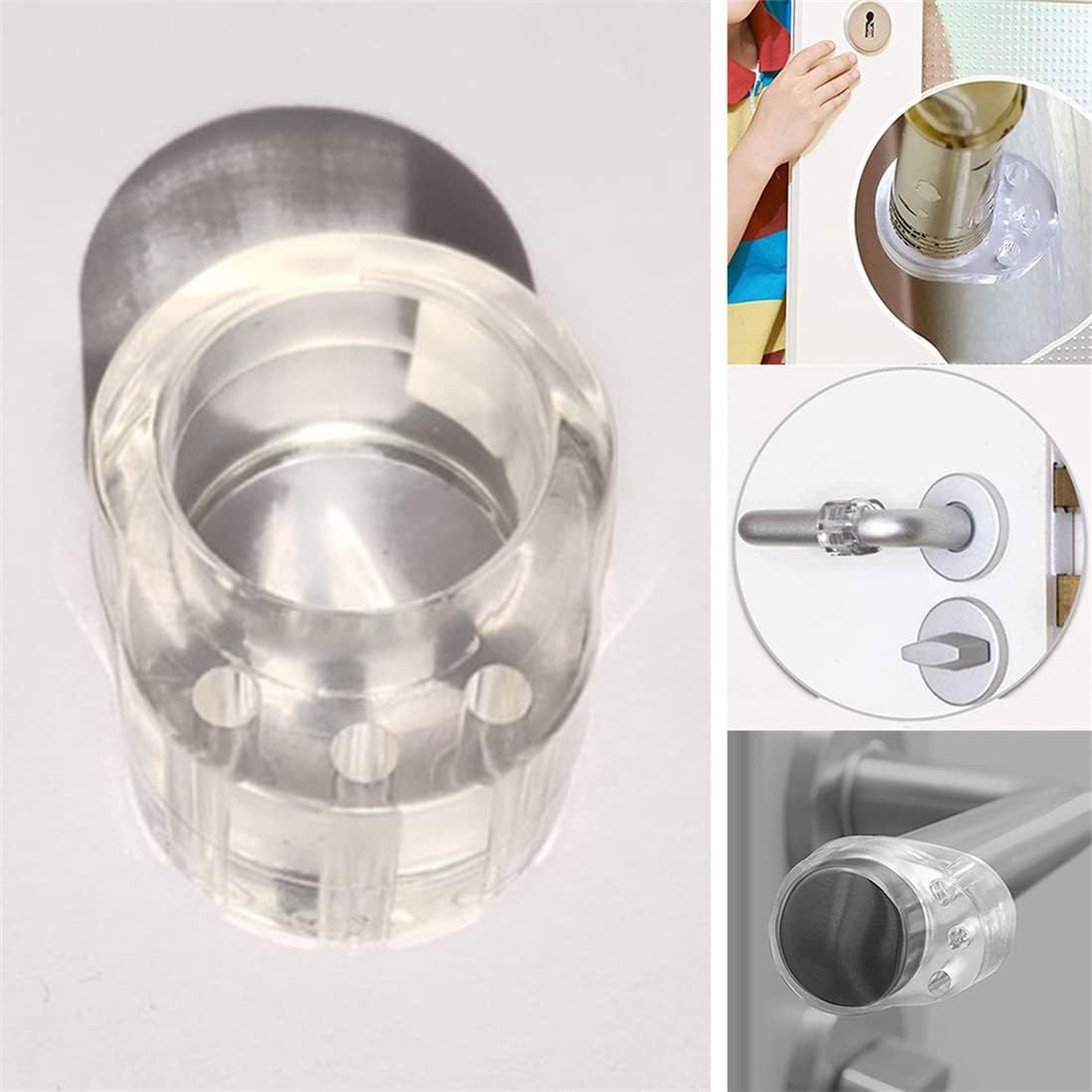 8pcs Door Stopper Transparent Silica Gel Door Handle Buffer Wall Protection Bumper Walls Furniture Protective โ image 5