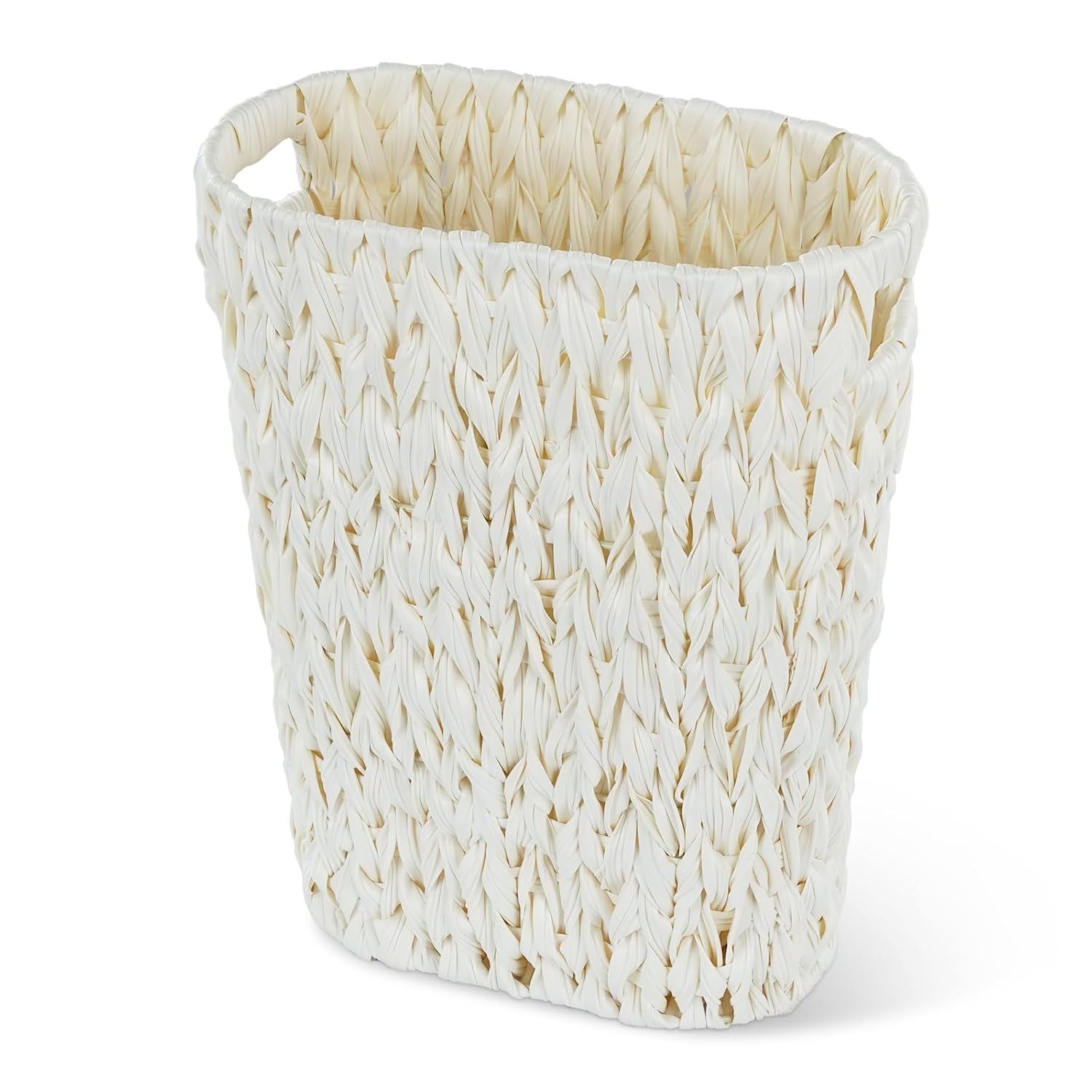 Waterproof Wicker Waste Basket for Bathroom