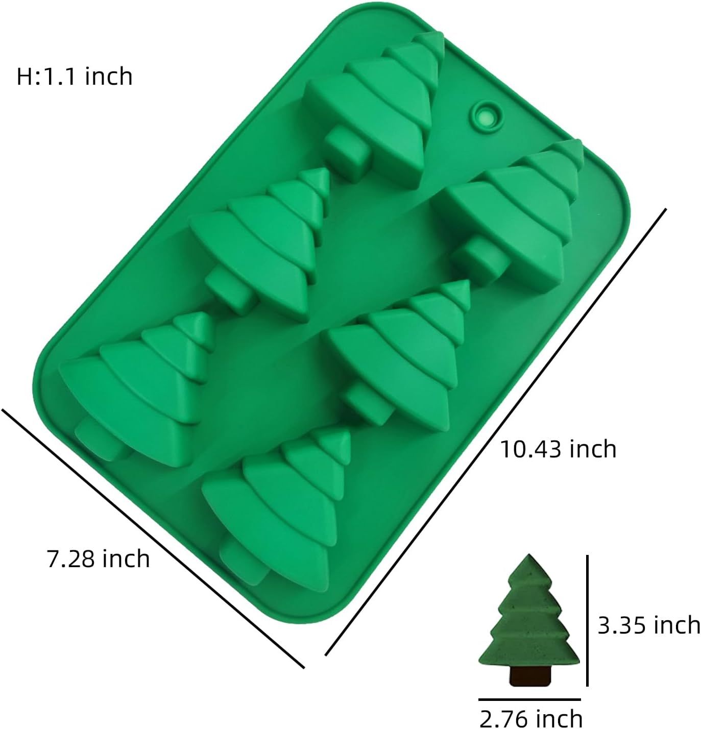 Christmas Cake Mold 2pcs Christmas Tree Silicone Molds for Soap Ice Cube Bath Bomb Candle Baking It is safe for ovens, freezers