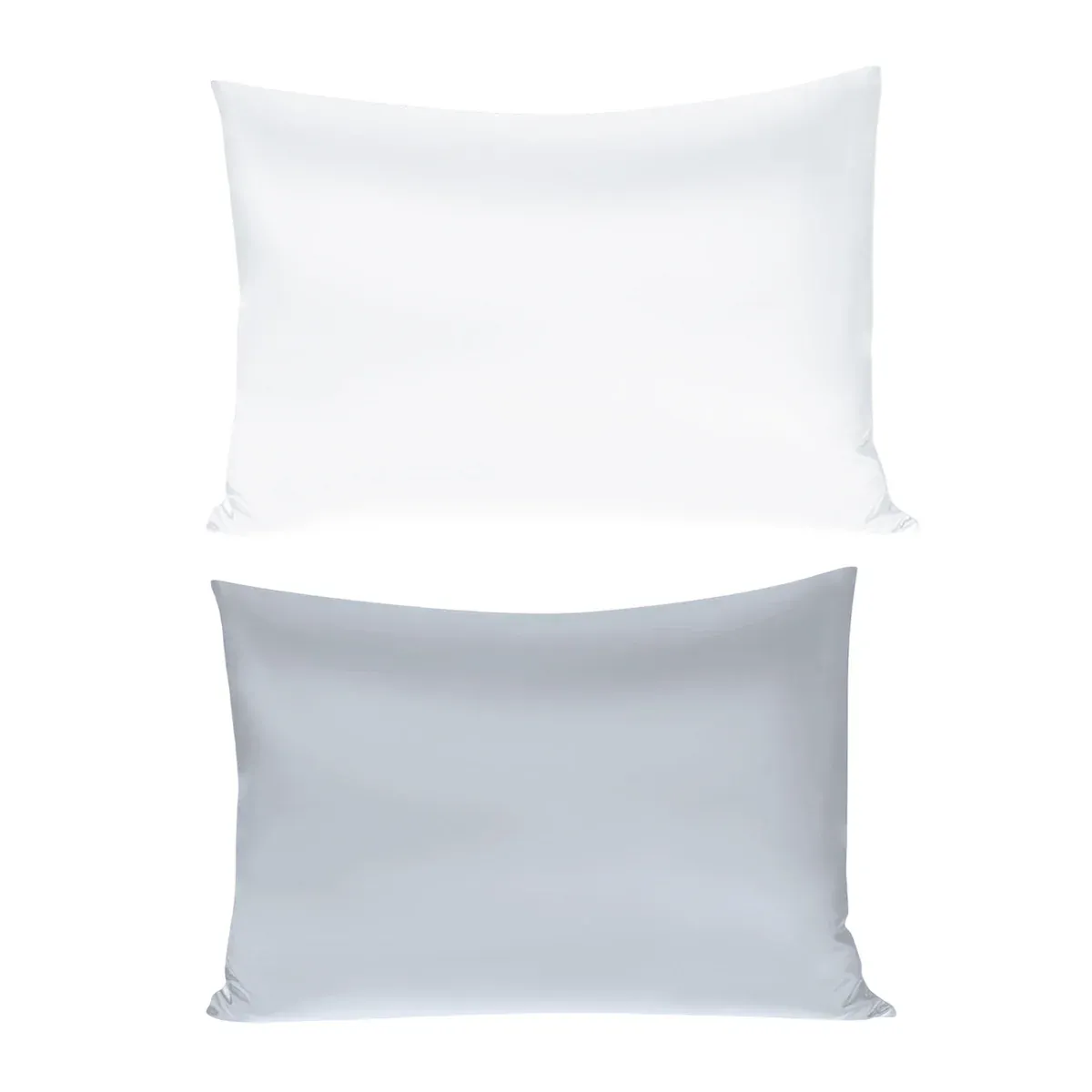 Silk Envelope Pillowcase Soft Satin Protective Cover for Bed Sleep Comfort - Silver โ image 3