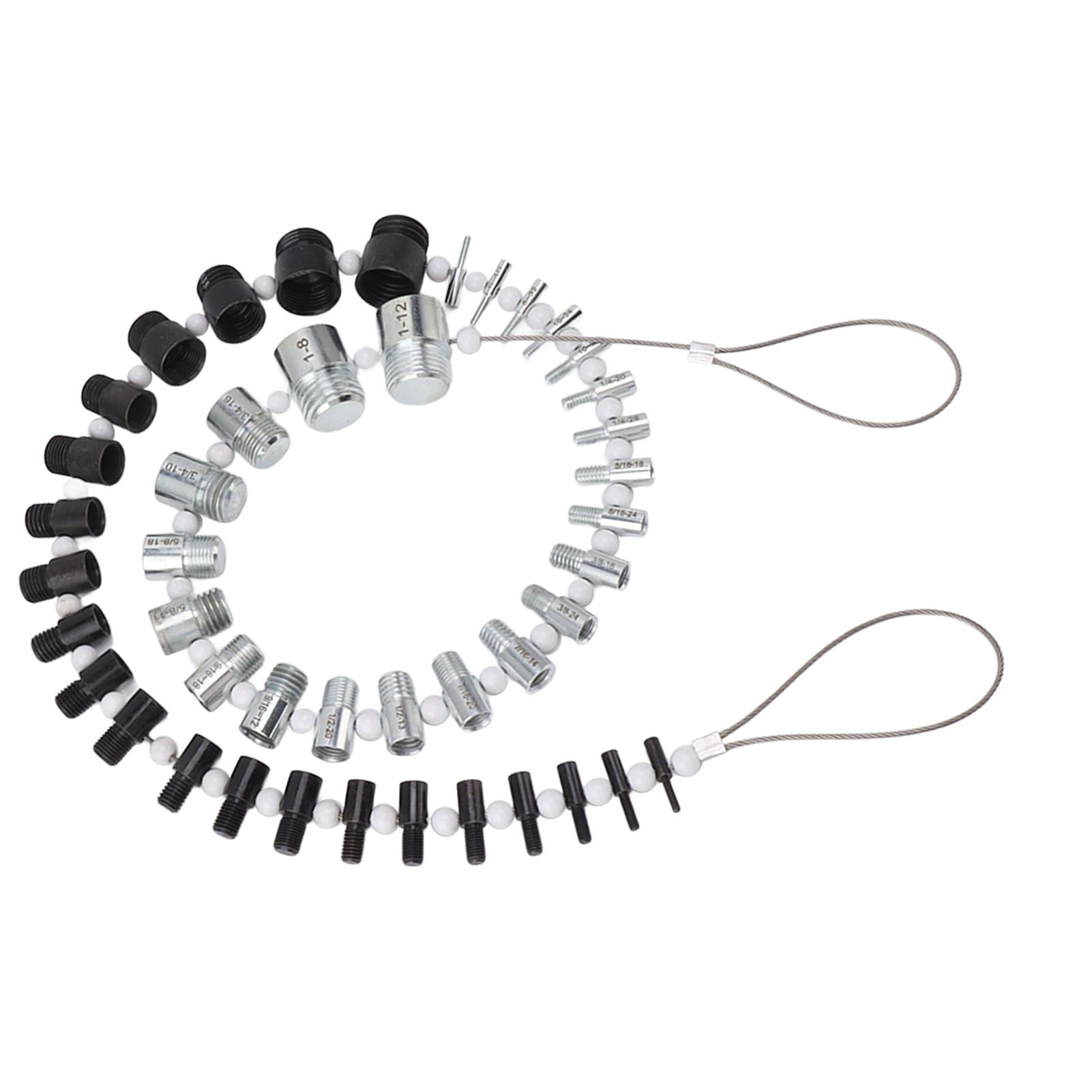 Nut and Bolt Thread Checker 44 Male Female Thread Identifier Gauges 23 Inch and 21 Metric Sizes — image 2