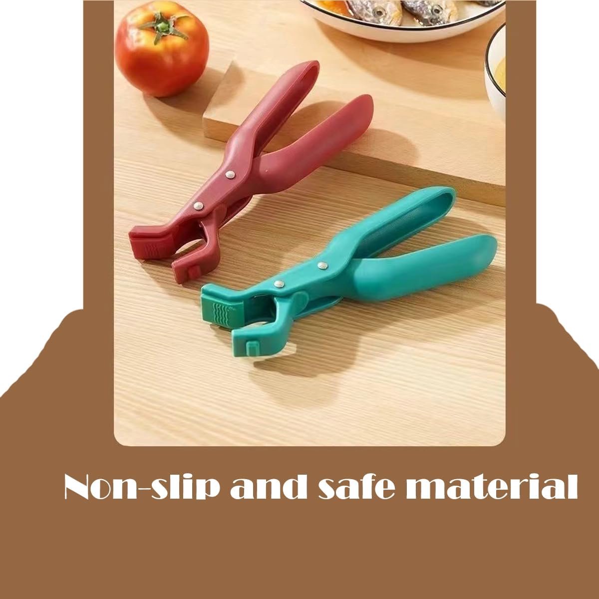 2-piece anti-burn clip for bowls - Kitchen use - Clip for hot dishes - Non-slip silicone clip for the kitchen - 2025 improved silicone clip — image 2