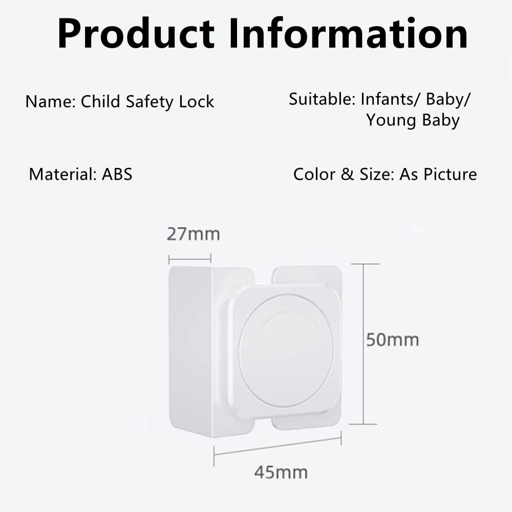 4 Pack Child Safety Cabinet Locks, Baby Safety Hidden Lock for Cabinets and Drawers Without Drilling, Baby Proofing Latches โ image 4